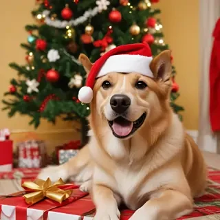 pictures of dogs christmas