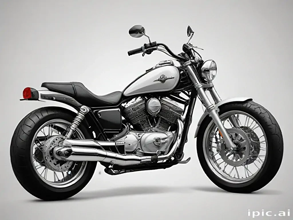 motorcycle clipart black and white