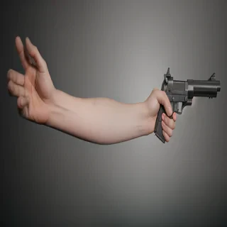 hand with gun transparent