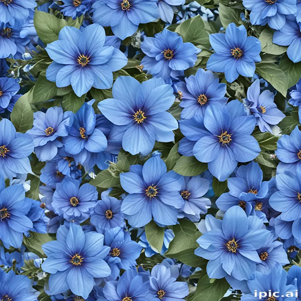 blue flowers transparent background