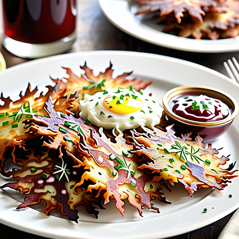 crispy-potato-pancakes-served-with-fried-egg-and-tangy-dipping-sauce