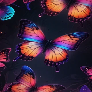 neon butterfly wallpaper