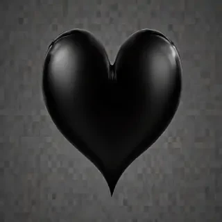 black heart transparent