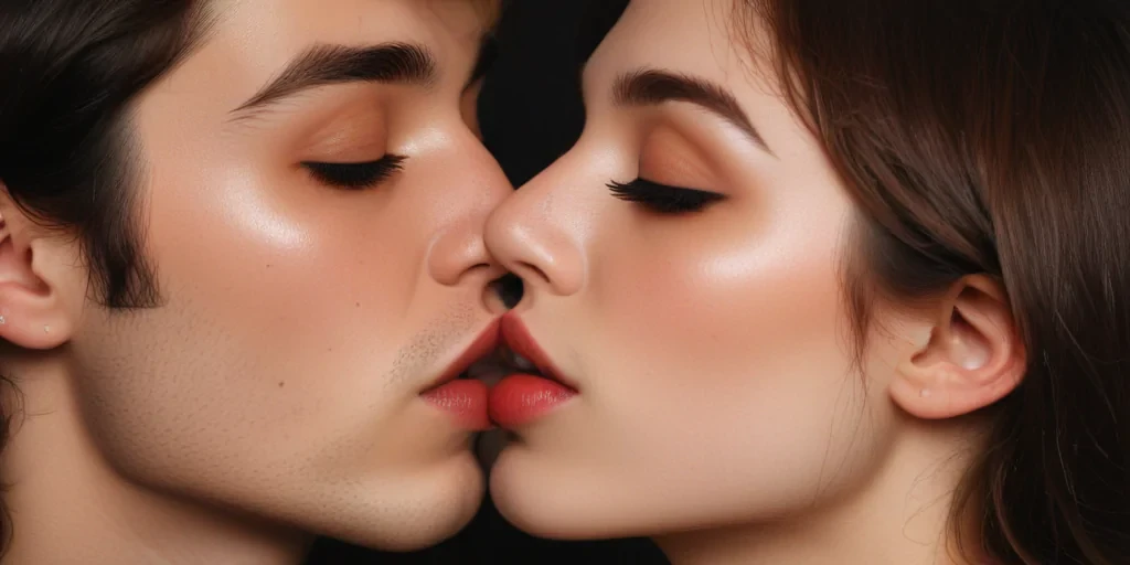 aesthetic kiss