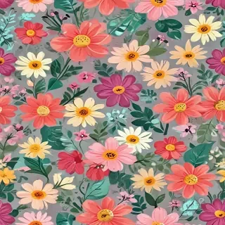 cartoon flowers transparent background