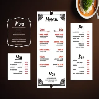 restaurant menu mockup