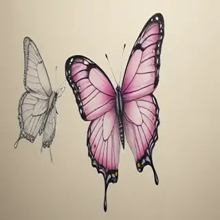 drawing butterflies