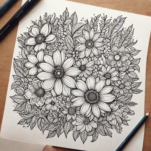 flower doodle art