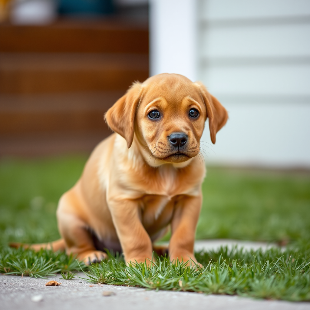 cute brown labrador puppy
