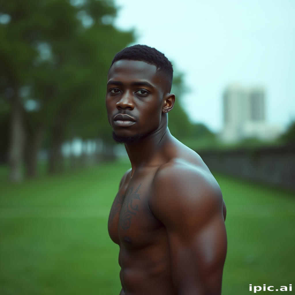 black male shirtless