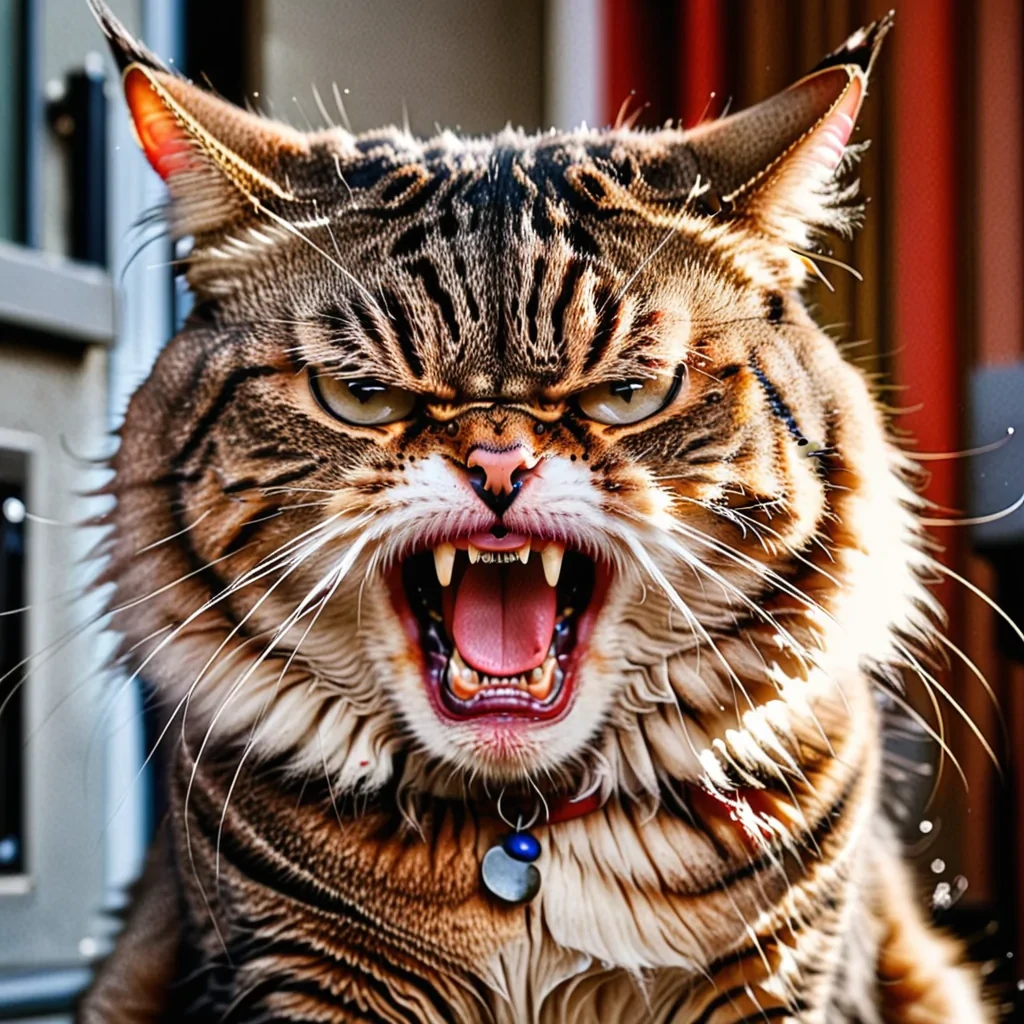 angry cat