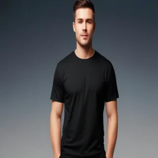 black tee mockup