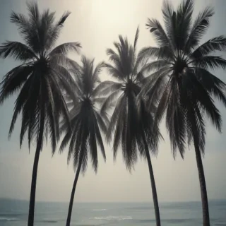 palm trees transparent