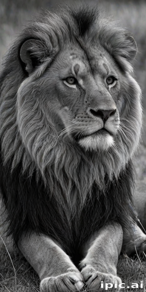 lion black and white pictures