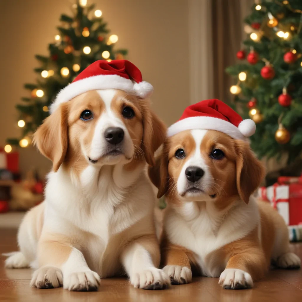 cute christmas dogs