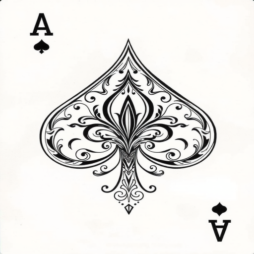 create a detailed illustration of a spade symbol with intricate designs, use a DSLR camera with a 50mm lens, aperture f/1.8, ISO 100, shot in natural light from a top-down angle, in high-resolution to enhance clarity and detail