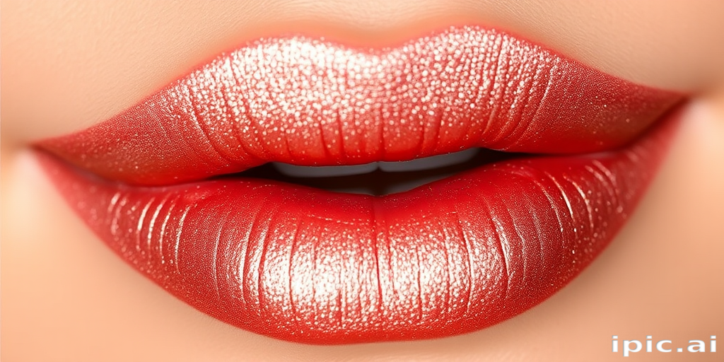 Velvety rose gold lips with a frosted finish, "Champagne Dreams" showcases a unique dimensional effect and subtle sparkle, perfect for a glamorous evening look