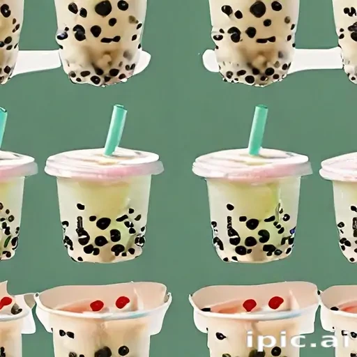 aesthetic boba tea background