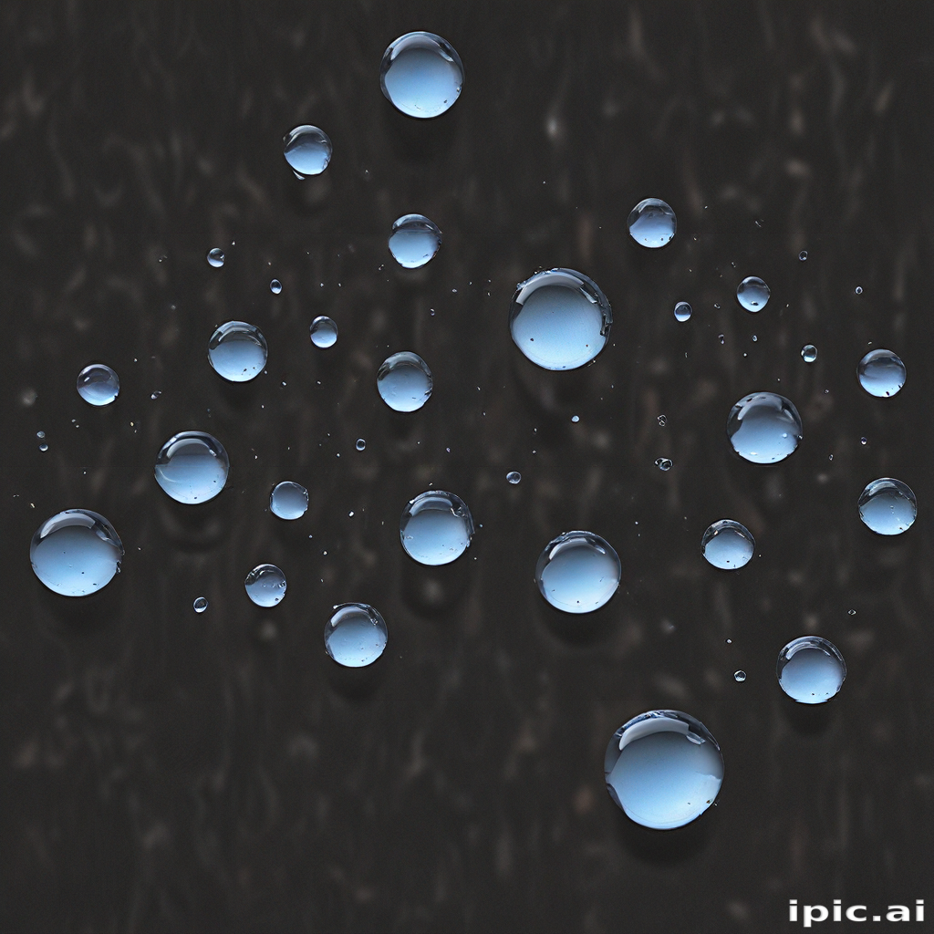 Glittering Water Droplets on a Dark Background Creating a Stunning ...