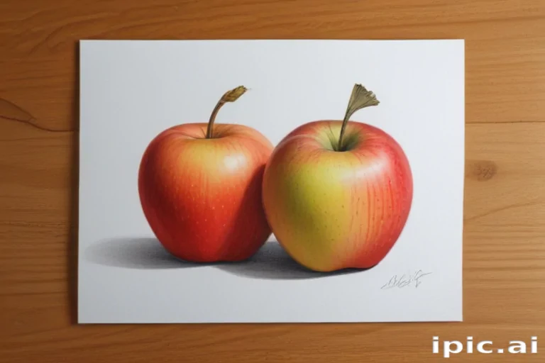 drawn apples
