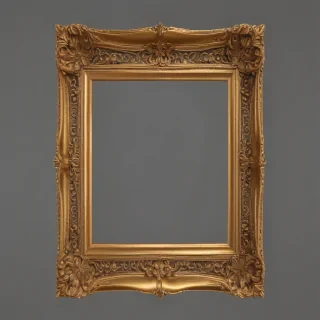 rectangle golden frame png