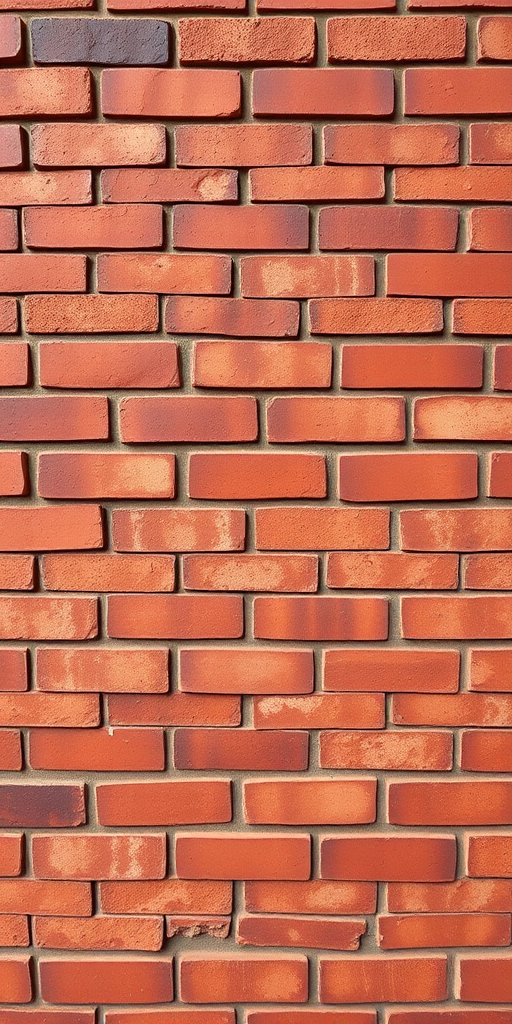 high-resolution image of a brick wall pattern with rich dark red bricks, even texture, and subtle sheen, taken with a DSLR camera using a 50mm lens, aperture f/8, ISO 100, natural lighting, straight-on perspective, focusing on details and depth of field.