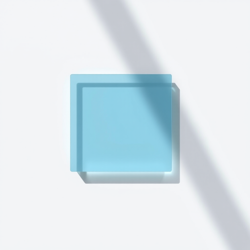 Create a high-resolution image of a translucent light blue square overlapping a soft gray shadow, captured with a DSLR camera at f/2.8 aperture, ISO 100, 50mm lens, with a shallow depth of field, natural light, from a top-down view.