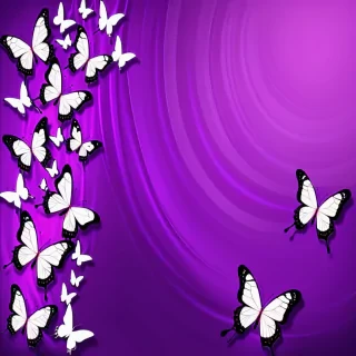 purple background with butterflies