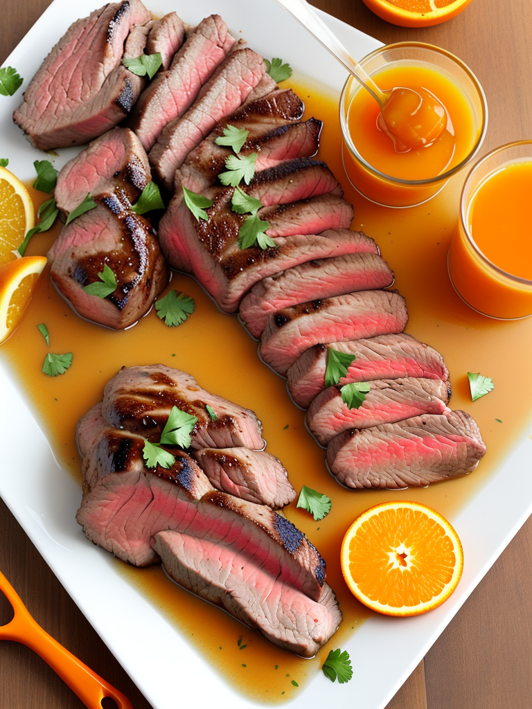 marinade steak in orange juice