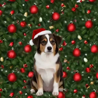 christmas dog backgrounds