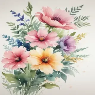 clipart watercolor flowers