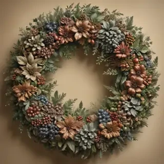 wreath drawing