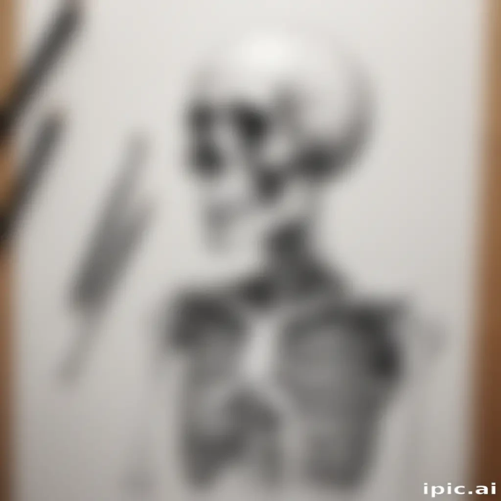 creative skeleton drawing art