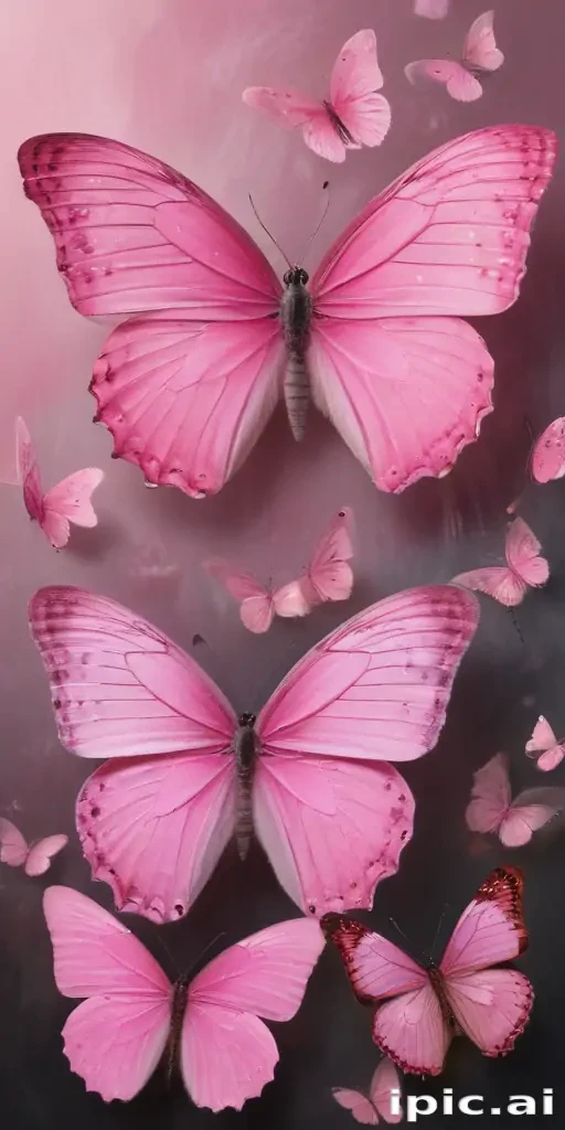 images of pink butterflies
