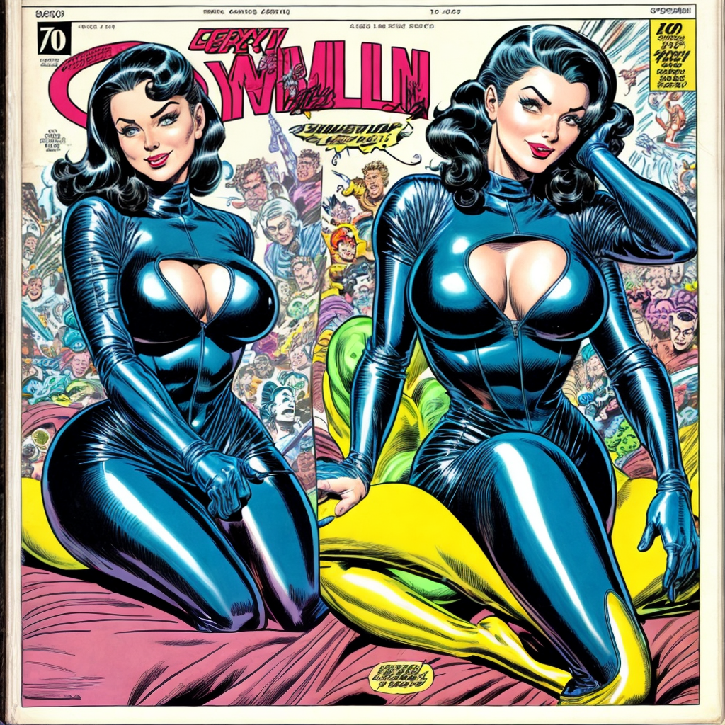 Free Ai Image Generator - High Quality and 100% Unique Images - iPic.Ai —  sexy milf woman in latex, old comics book style rockin jelly bean