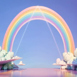 pastel coloured rainbow