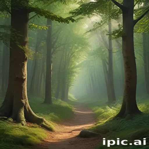beautiful magical forest background