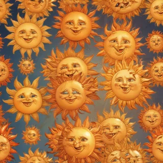 cartoon suns