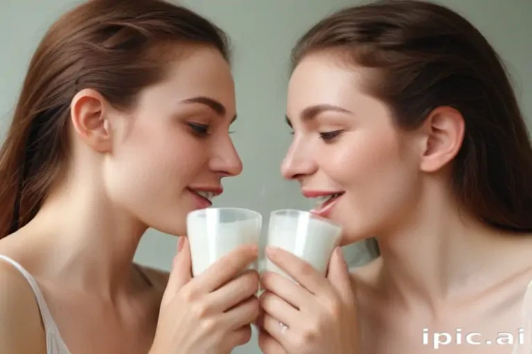 lesbians drinking milk