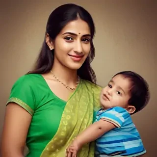 indian mom and son