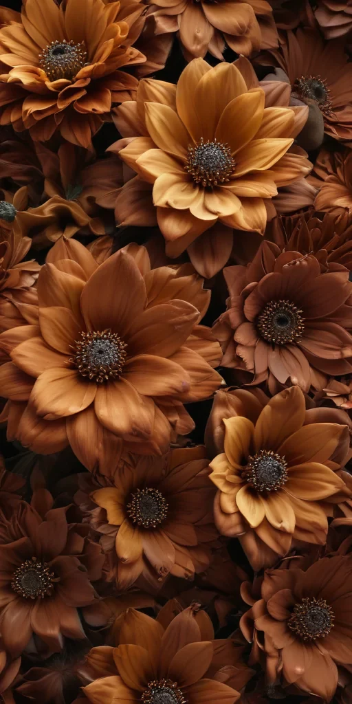 aesthetic brown flowers