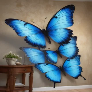 aesthetic blue butterfly