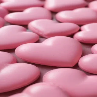 pink hearts aesthetic