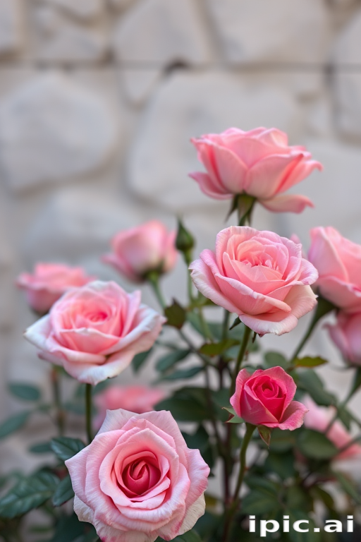 roses in background