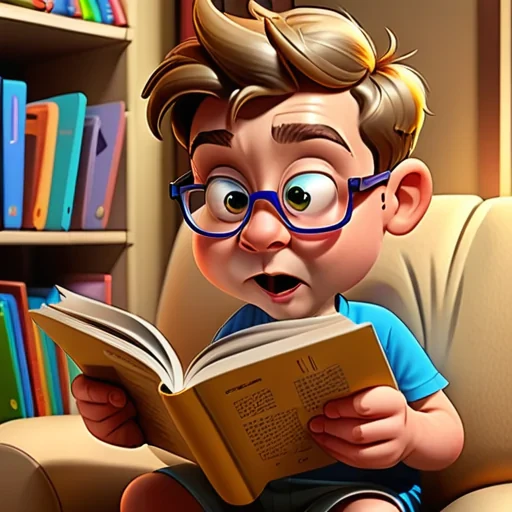 cartoon reading