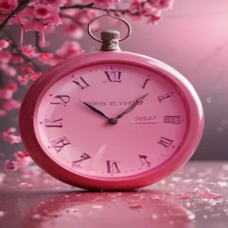 pink happy new year 2024