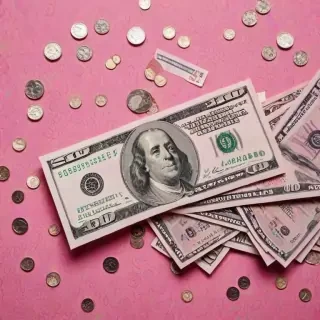 pink money background
