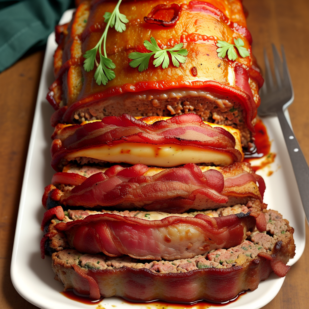 bacon wrapped cheese stuffed meatloaf