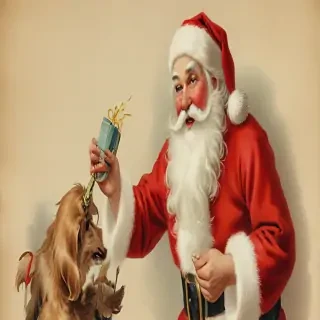 vintage santa images free