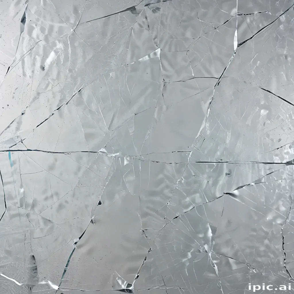 cracked glass transparent
